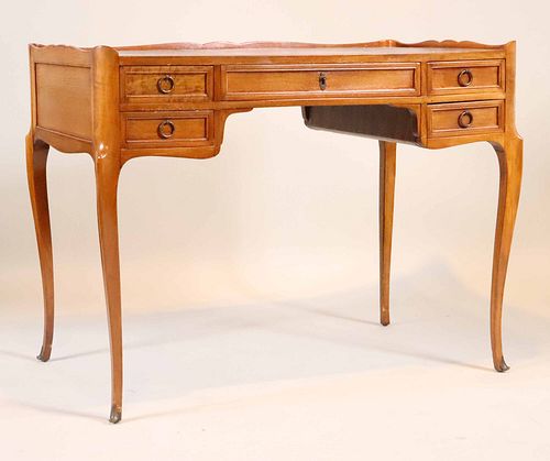 French Provincial Style Leather-Top Writing Desk