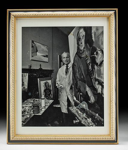 Framed Photo of William Draper in his Studio, ca. 1967
