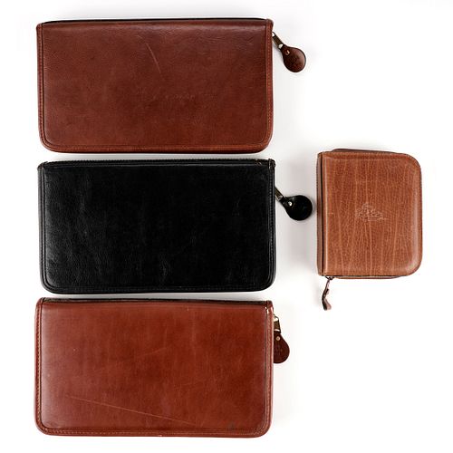 Grp: 4 Vintage Leather Watch Cases