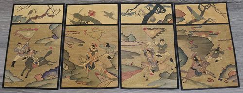 (4) Chinese Kesi Tapestry Panels.