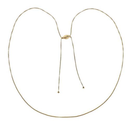 David Yurman 18K Gold Box Chain Necklace