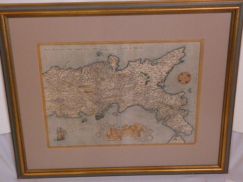 1607 ITALY MAP BY ORTELIUS 