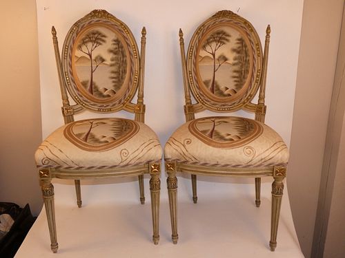 PAIR FRENCH SIDE CHAIRS 