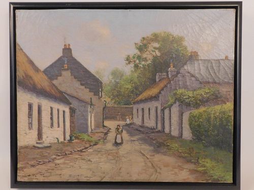 CAMPBELL OIL PAINTING VILLAGE