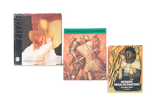 Lote libros de Arte Moderno Mexicano. a) Modern Mexican Painters. b)  Jorge González Camarena.  Piezas: 3.