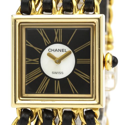 Chanel Mademoiselle Quartz Yellow Gold (18K) Women's Dress Watch H0006