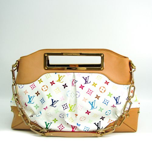 Louis Vuitton Monogram Multicolore Judy GM M40253 Women's Shoulder Bag Blanc