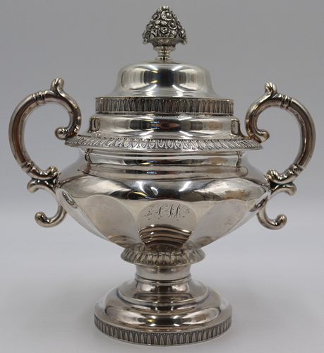 SILVER. American J. & I. Cox Coin Silver Lidded