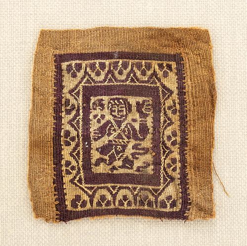 6th C. Egyptian Coptic Textile Fragment w/ Figure