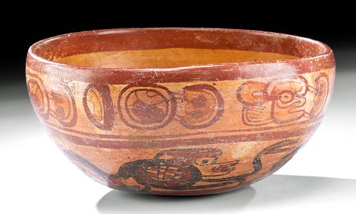 Maya Copador Polychrome Bowl w/ Monkeys
