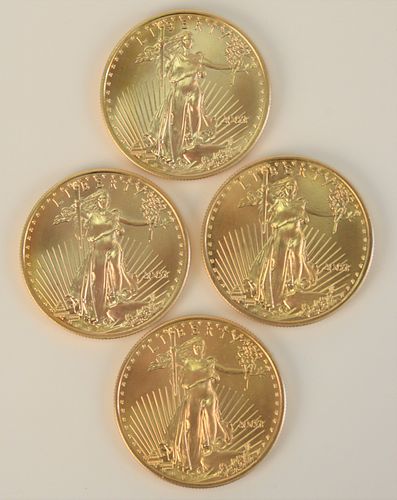 Four Gold Eagles, 2003, 1 oz. each.