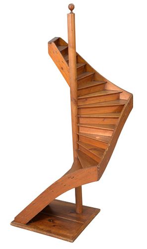 Small architectural Staircase model, height 58 inches, width 23 inches.