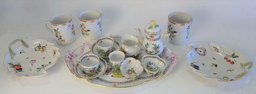 Fifteen piece Herend lot to include a Ten piece Herend Tea set, to include 2 tea cups, 1 tea pot, 1 saucers, 1 cream, 1 sugar, along with 5 other Here