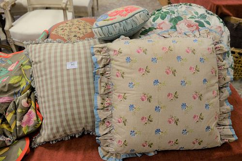 Group of Twenty-Four Pillows, to include needlepoint, petit point, and decorative.