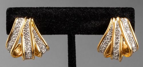 Angela Cummings 18K, Platinum & Diamond Earrings