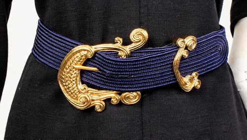 Christian Dior Navy Blue Belt