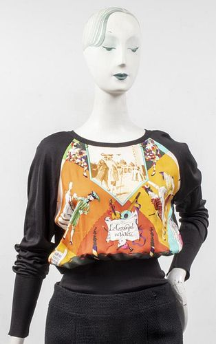 Hermes Silk 'Le Carnival De Venise' Shirt