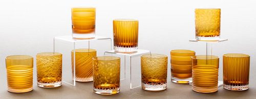 Salviati Amber Murano Glass Small Tumblers, 11