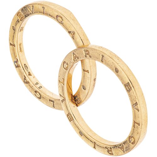 RING IN 18K ROSE GOLD, BVLGARI, B.ZERO1 COLLECTION Missing middle band. Weight: 4.9 g. Size: 7 ¾