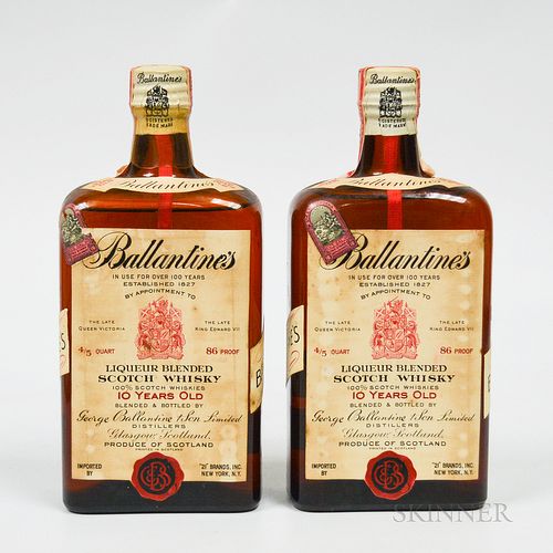Ballantine's 10 Years Old, 2 4/5 quart bottles