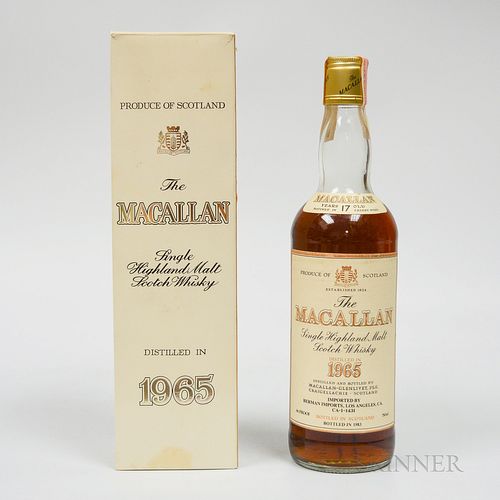 Macallan 17 Years Old 1965, 1 750ml bottle (oc)