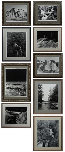 Dave Sloan, "Four Falls," "Back of Eagle Rock," "Eagle Rock," "Whitewater Falls," "Rushing River," "Mountain Scene," "Whitewater," "Gateway," and "Vie