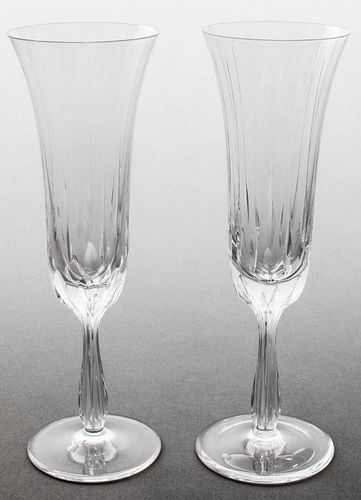 Cartier Cut Crystal Champagne Flutes, 2