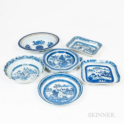 Six Pieces of Chinese Export Tableware