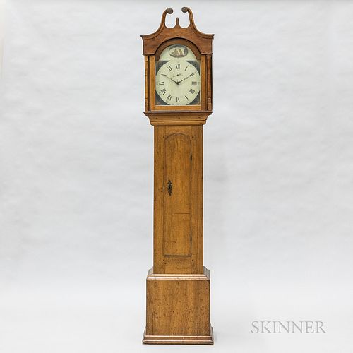 Country Walnut Tall Case Clock