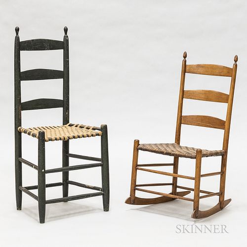 Two Ladder-back Chairs