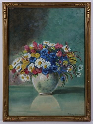 WATERCOLOR STILL LIFE SIGNED "B. COREY WESTGATE"