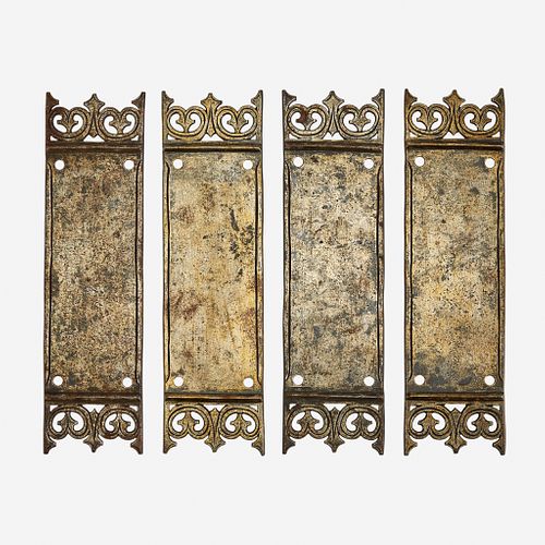 Samuel Yellin (American, b. Ukraine, 1884-1940), Set of Four Door Push Plates, Philadelphia, PA, circa 1925