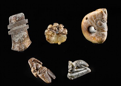 Neolithic Chinese Jade / Stone Amulets - Zoomorphs (5)