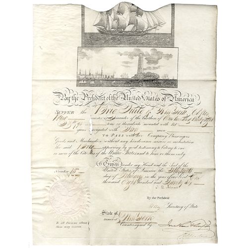 1826 JOHN QUINCY ADAMS President + HENRY CLAY Secretary of State Document
