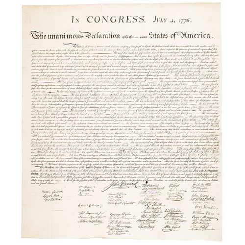 DECLARATION OF INDEPENDENCE Original 1843 Peter Force American Archives Printing