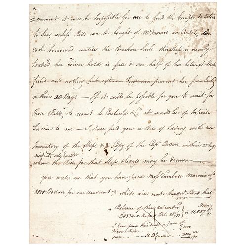 c. 1780s Revolutionary War, Autograph Letter Signed by Daniel Parker