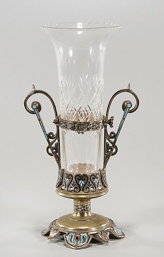 Cloisonne Metal Vase Holder