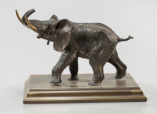 Bronze Sculpture of an Elephant