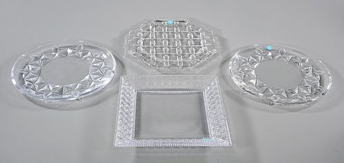 Group of Four Tiffany & Co. Crystal Dishes