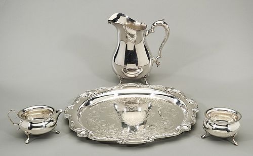 Group of Four Silver Plate Service Items