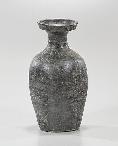 Korean Black Stoneware Vase
