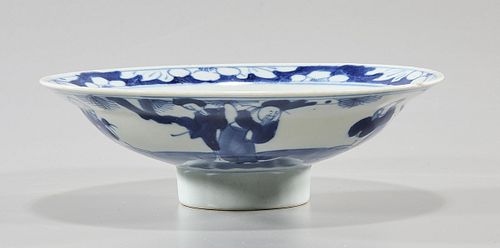 Chinese Blue and White Porcelain Stem Bowl