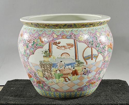 Chinese Famille Rose Porcelain Fish Bowl
