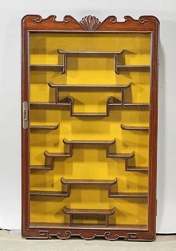 Chinese Glass Front Curio Cabinet