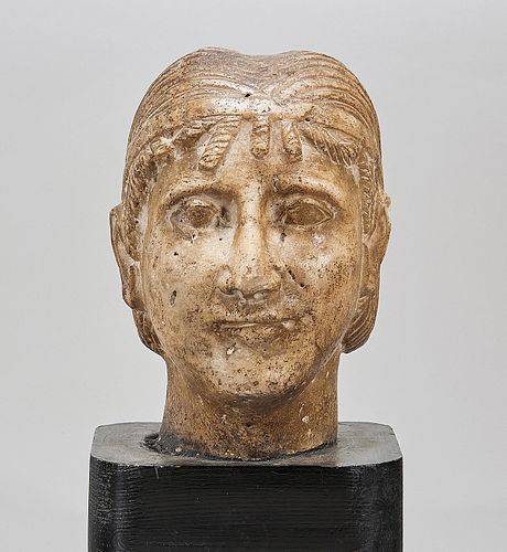 Late Roman/Byzantine Marble Head of a Woman