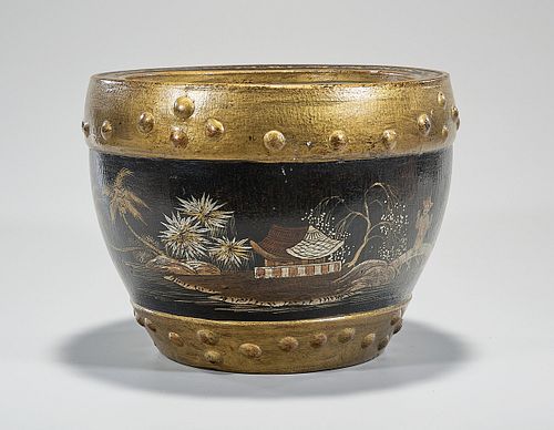 Chinese Painted Porcelain Jardiniere