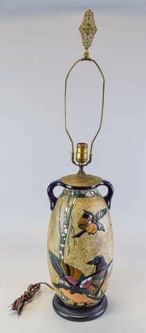 Amphora 2 Handled Pottery Bird Vase