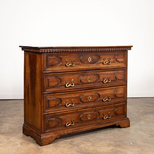 19TH C. ITALIAN BAROQUE STYLE FOUR-DRAWER CHEST