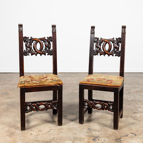 PR., CONTINENTAL BAROQUE REVIVAL SIDE CHAIRS