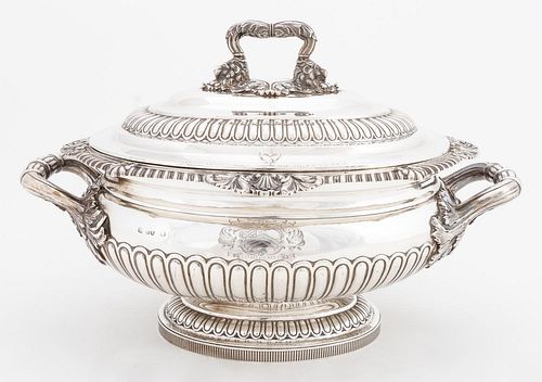 ARMORIAL STERLING SILVER TUREEN LONDON 1817